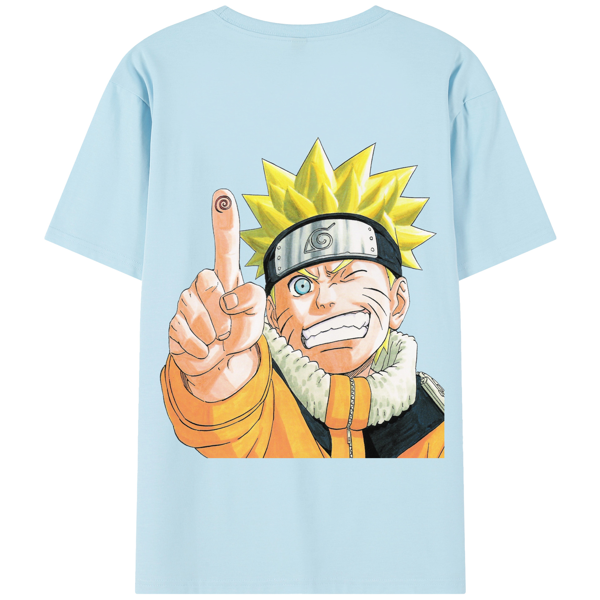 （画像用） NARUTO -ナルト- うずまき ナルト Uzumaki Naruto 綿100％半袖Tシャツ（背面プリント）